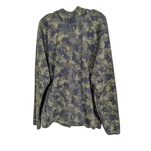 Old Navy Active Dynamic Fleece Mens XXL Hoodie Sweatshirt Camo Green - Picture 1 of 4